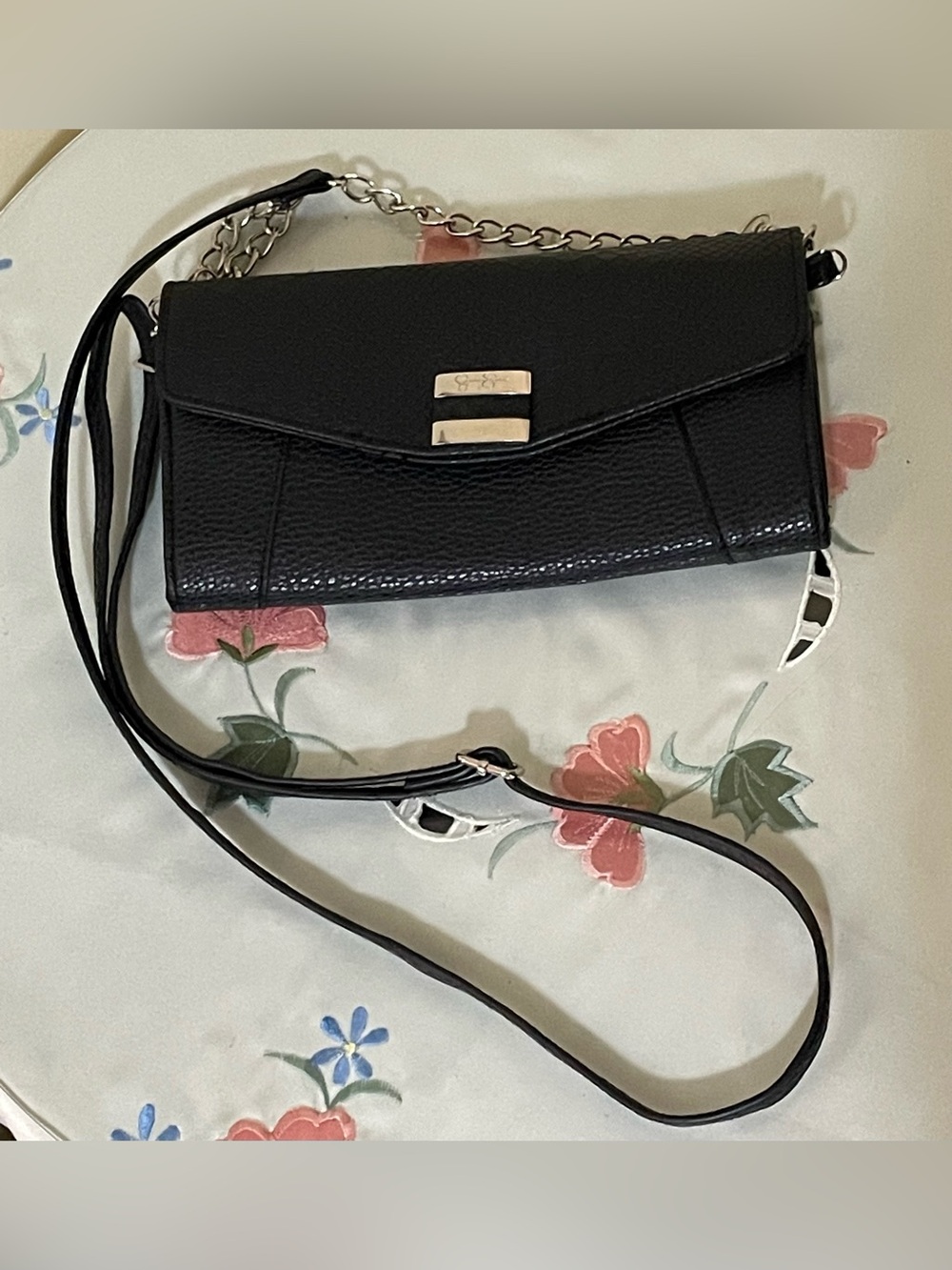 Jessica Simpson Black Crossbody Organizer Purse